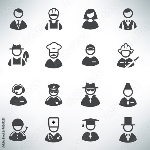 profession icons vector set