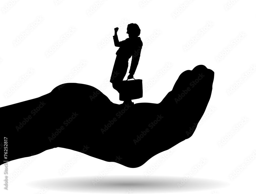 Vector silhouette of a businesswoman. Vector silhouette of a businesswoman.