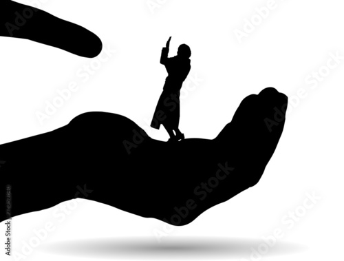 Vector silhouette of a woman.