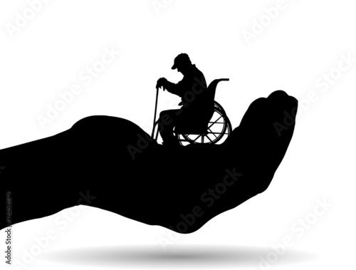 Vector silhouette of a man.