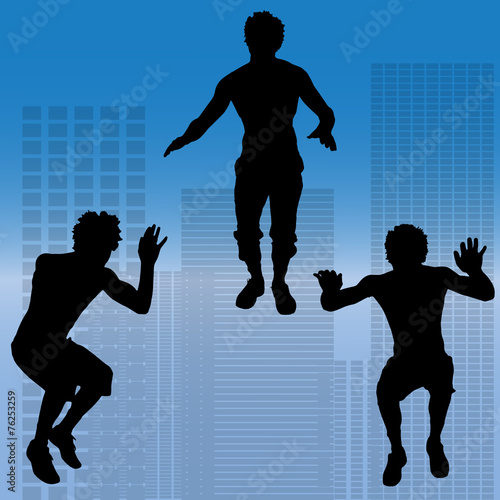 Vector silhouette of a man.