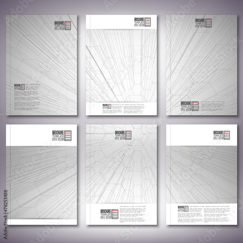 Abstract 3D hexagonal background. Brochure, flyer or report for