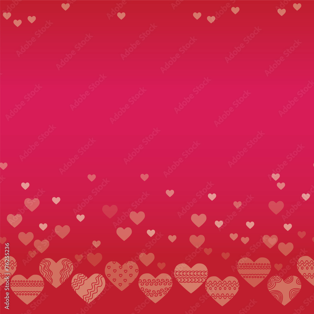 horizontal seamless texture with hearts