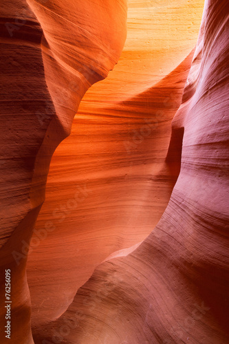 Sandstone waves and colors inside iconic Antelope Canyon
