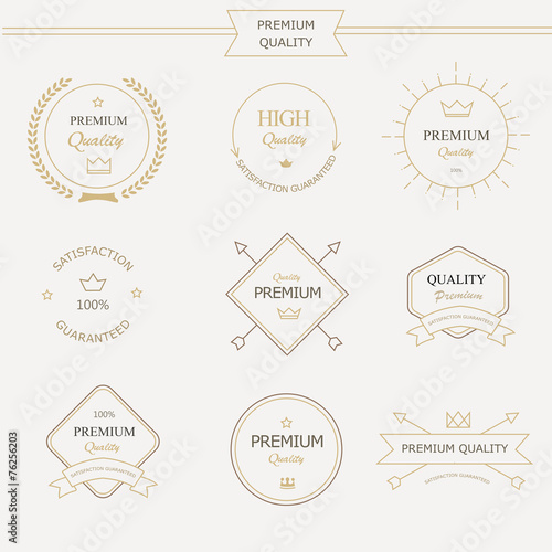 Set of premium quality labels and badges © lightgirl