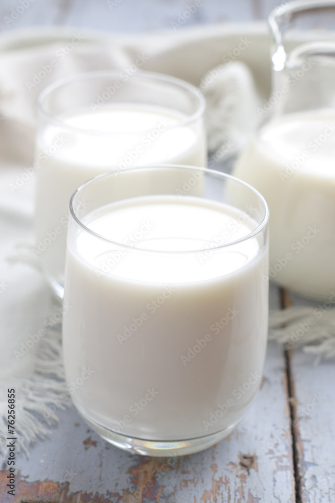 glasses of milk glasses of milk