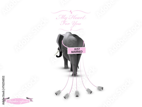 just married vector design