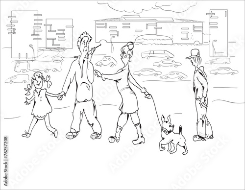 Family Walking