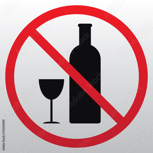 No alcohol sign