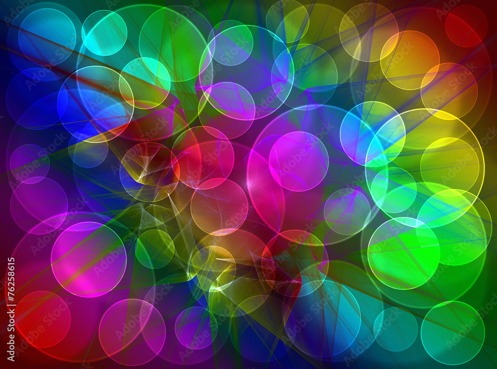 Colorful fractal shine, digital artwork