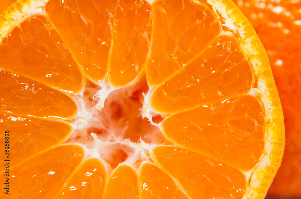 Orange tangerine macro close up Orange tangerine macro close up