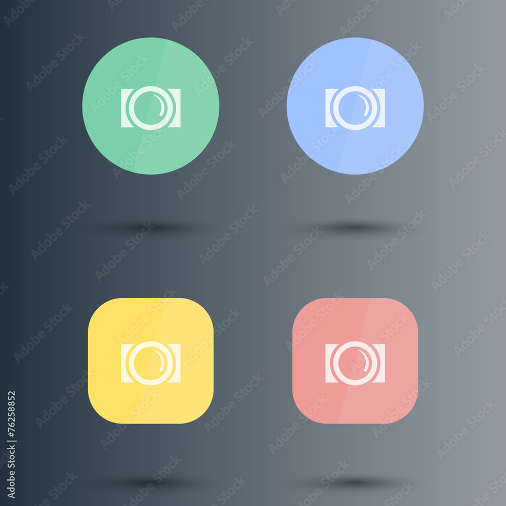 camera flat trendy icon vector illustration, eps10 camera flat trendy icon vector illustration, eps10