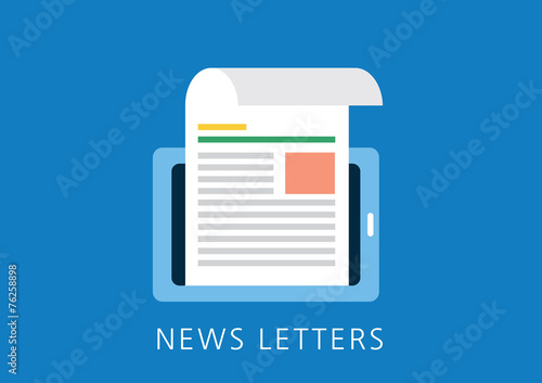 news letters concept flat icon