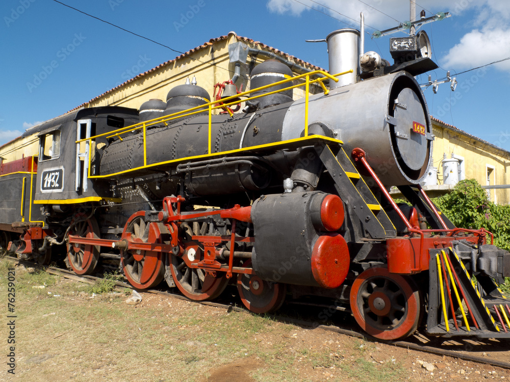Vieille locomotive à vapeur à Trinidad, Cuba.