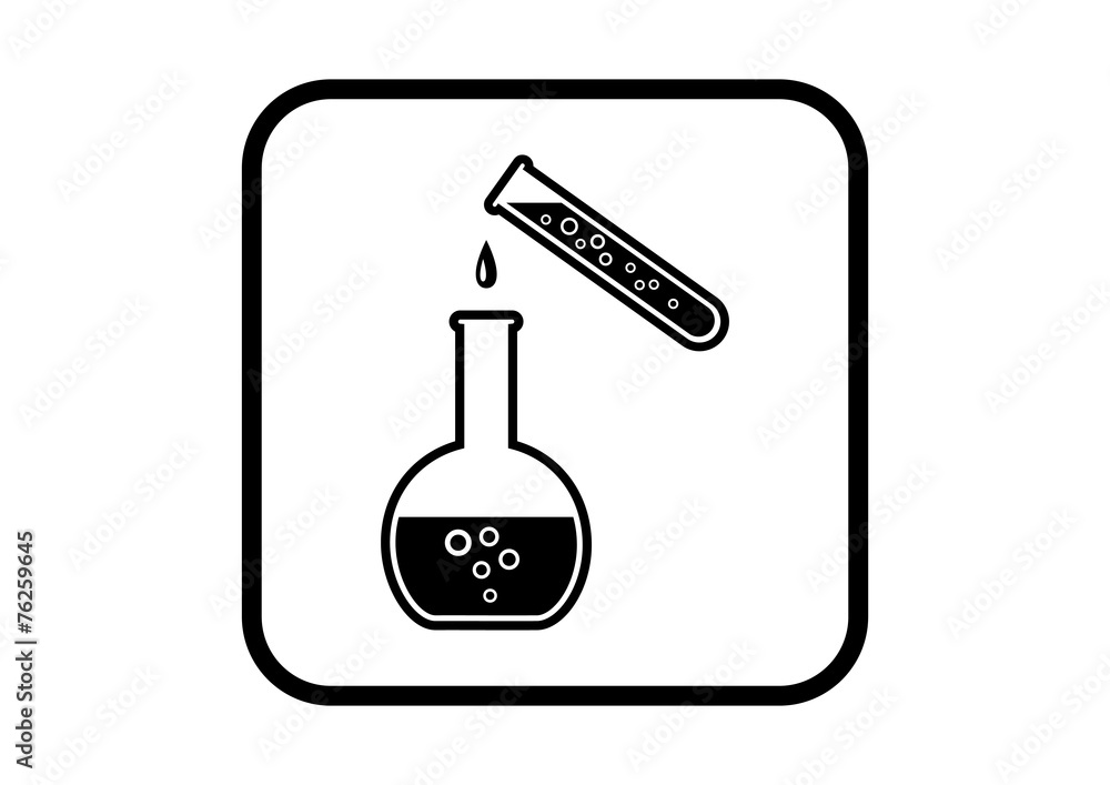 Laboratory glass icon on white background Laboratory glass icon on white background