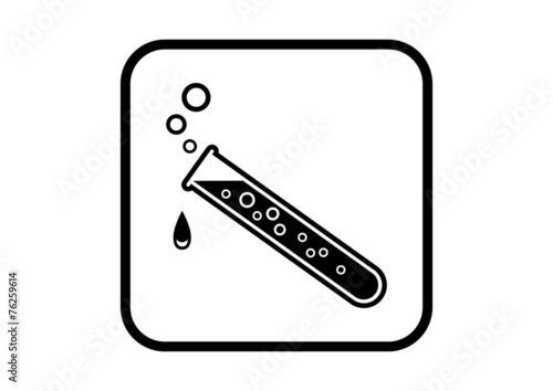 Laboratory glass icon on white background