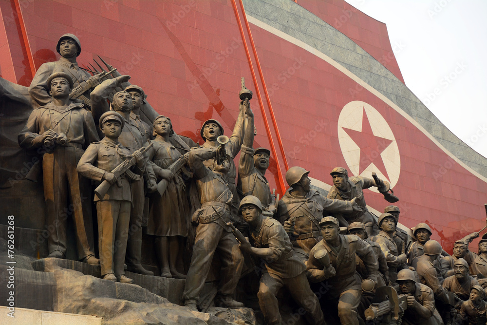 Mansudae Monument, Pyongyang, North-Korea - obrazy, fototapety, plakaty 