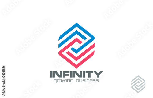 Logo Design abstract infinity loop Financial Business
