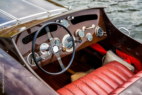 Wooden Motor Boat Dashboard