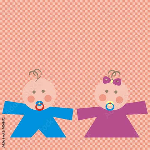 background, boy and girl