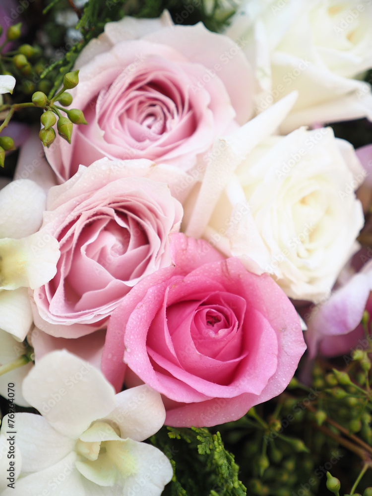 pink rose in wedding day