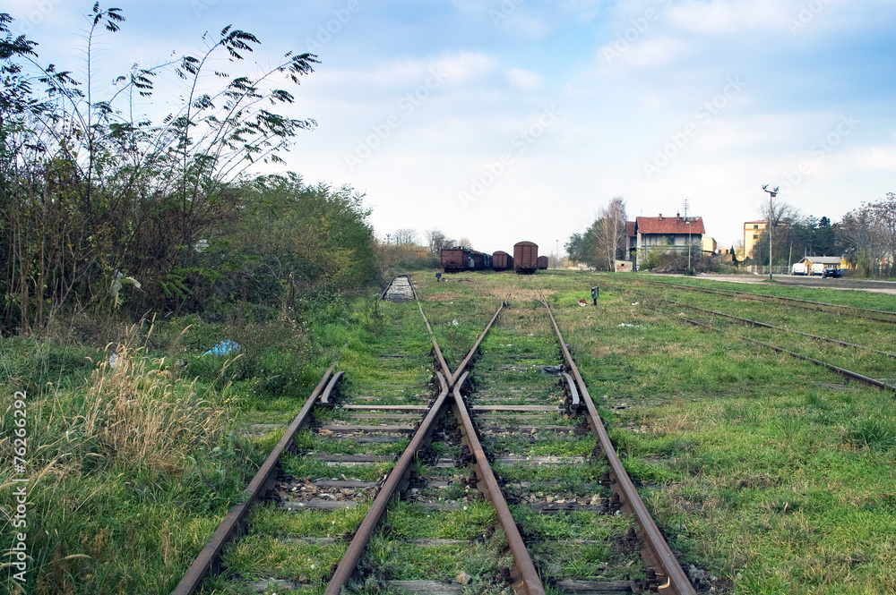 The separation of railway line