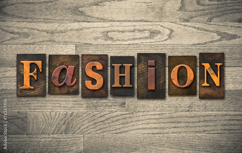 Naklejka premium Fashion Wooden Letterpress Concept