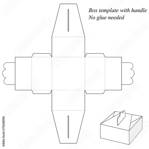 Box template with handle