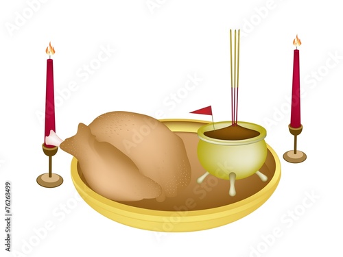 Delicious Roast Chicken for New Year Worship