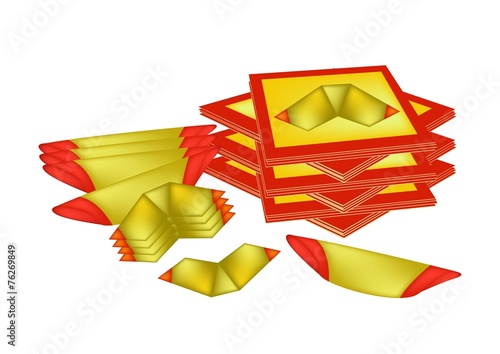 Joss Paper and Chinese Gold Paper for Chinese Celebration