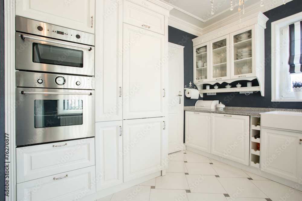 Fototapeta premium Kitchen interior with modern furniture