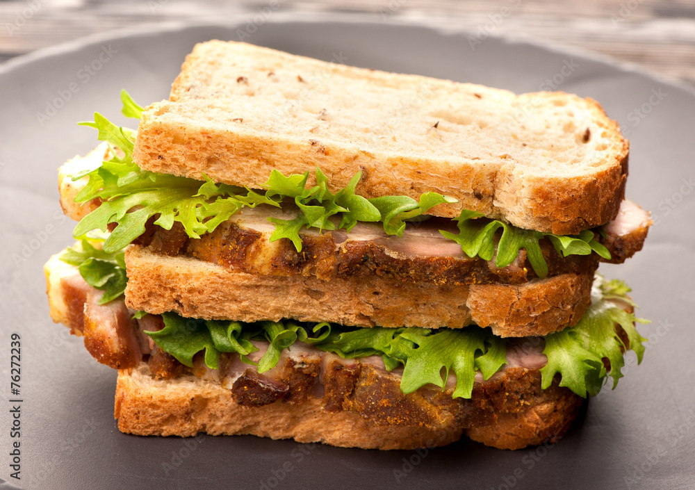 sandwiches with Roasted pork. sandwiches with Roasted pork.