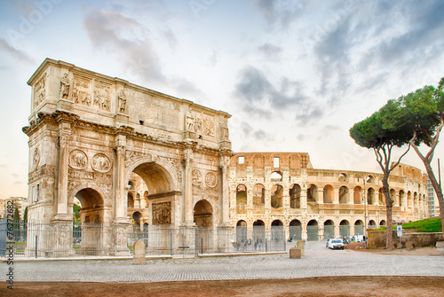 Arch of Constantine and The Colosseum, Rome