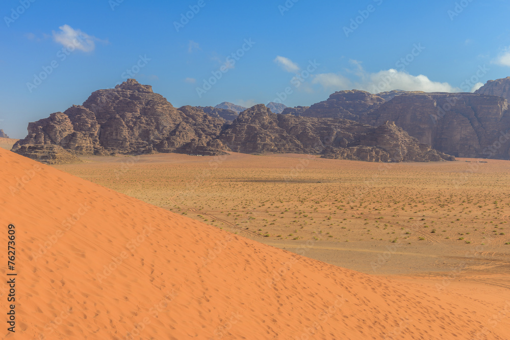 Spectacular Red Sand Dunes at Wadi Rum