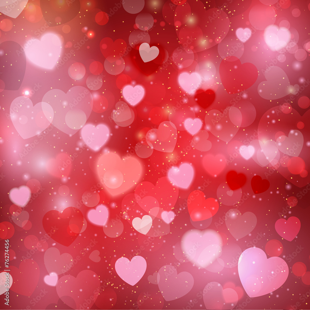Valentine's Day Heart background - obrazy, fototapety, plakaty 