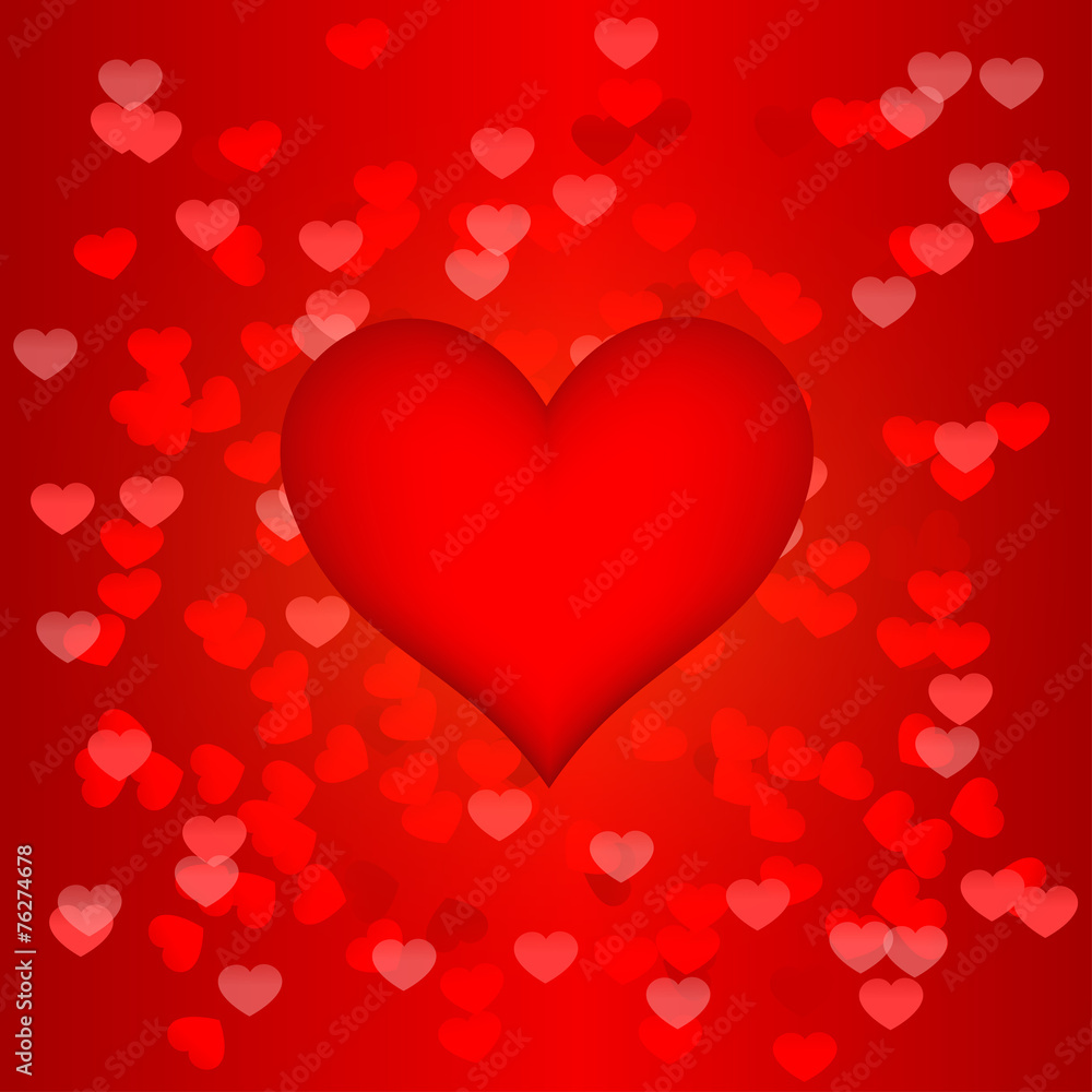 Many pretty valentine's hearts