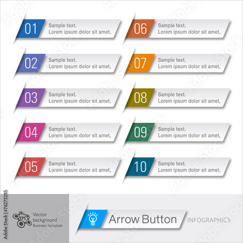 Infographic Vector Arrow Button