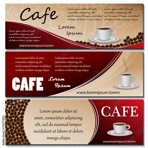 Cafe Template Set - Vector Illustration, Graphic Design, Editable For Your Design