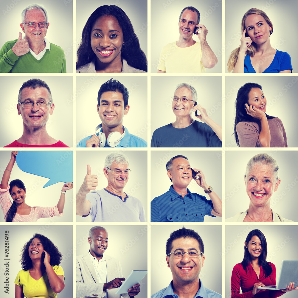 Multi Ethnic People Community Communication Concept Multi Ethnic People Community Communication Concept