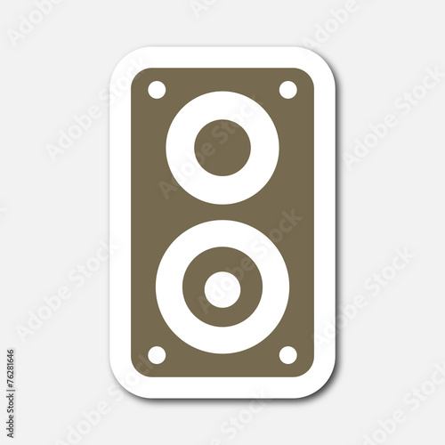 Logo baffle, enceinte, haut-parleur.