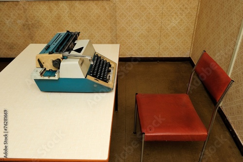 office, machine, traditional, old, desk, interior, secretariat,