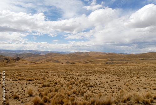 View along the Cusco-Puno Road, Peru