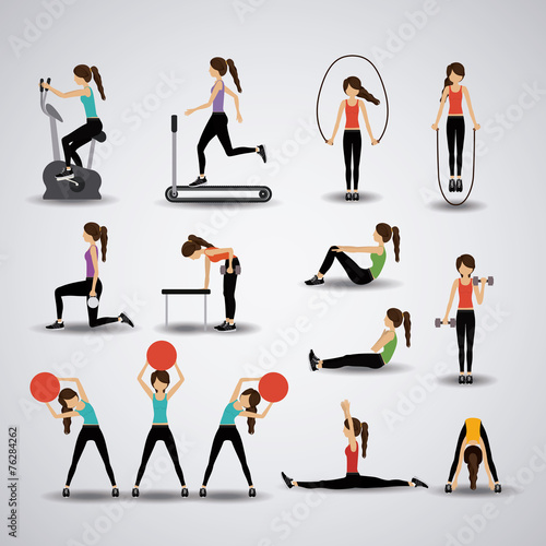 Fitness design, vector illustration.
