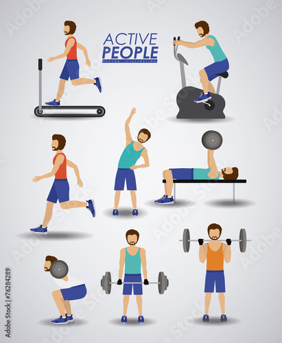 Fitness design, vector illustration.
