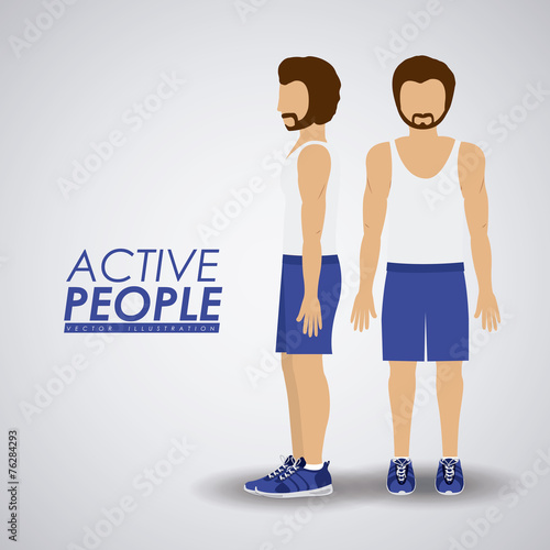 Fitness design, vector illustration.