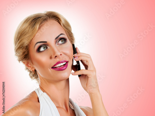 Woman talking on mobile phone