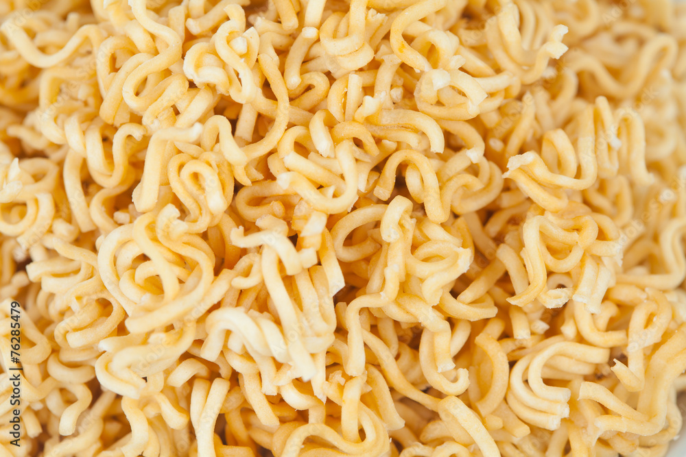 A block of dried Instant noodles A block of dried Instant noodles