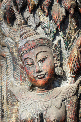 Traditional Thai style wood carving