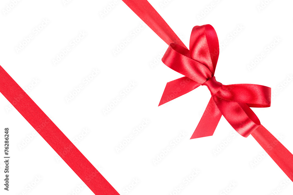 Red ribbon satin bow Red ribbon satin bow