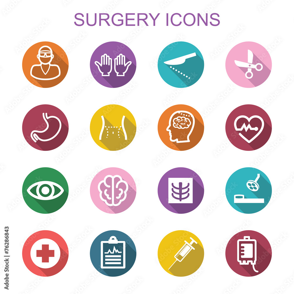 surgery long shadow icons surgery long shadow icons